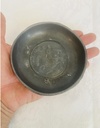Antique dated 1824 small pewter plate.10x2cm