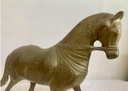 Large antique Chinese brass handmade horse. 33x26x10cm.