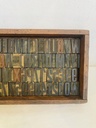 Large rare antique Cyprus wooden printing letters. 48x22cm.