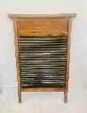 Antique wooden metal washing board! 60x40x30cm
