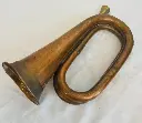 Antique original 1800’s English copper horn. Working. 32x18cm