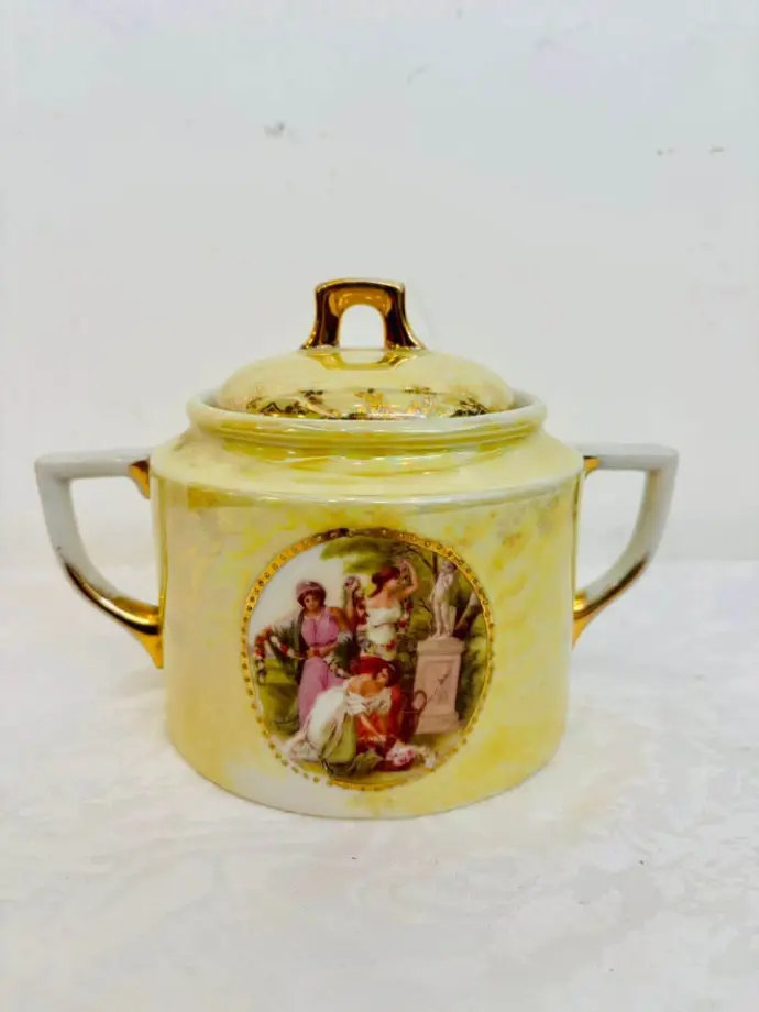 Antique Czechoslovakian Porcelain Cup. 18x13x12cm