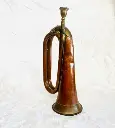 Antique original 1800’s English copper & brass signal horn. working. 32x17x10cm