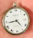 Vintage 1960s Veler Swiss Mechanical Coin Watch Helvetia Case 17 Rubis Date.