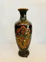 Antique original 1800’s large Chinese bronze cloisonné/enameled vase 34x13cm