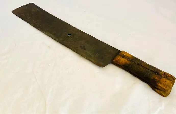 Antique handmade Cyprus butcher cleaver! 47x7cm