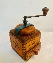 Antique original handmade Wooden coffee/pepper grinder! working! 22x12x11cm