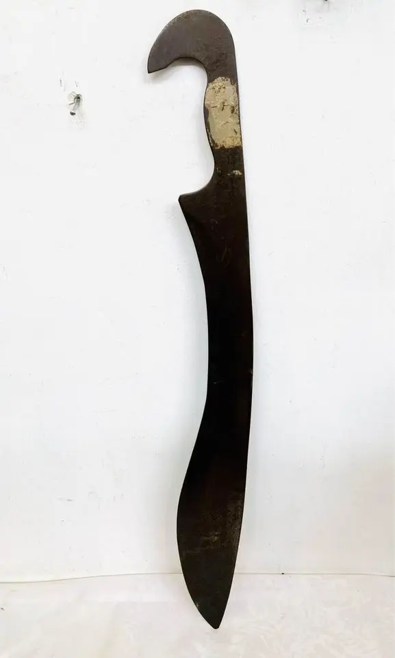 Antique large handmade solid steel butcher cleaver! 76x9cm