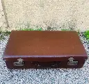 Antique 1920-40’s real leather travel suitcase bag ! Good condition! 60x35x15cm