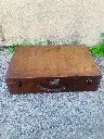 Antique 1900-20’s wooden travel suitcase bag! 58x38x15cm