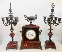 Antique original 1880’s French mantle clock set! 43cm (serviced) working!
