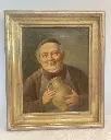 Antique original beautiful oil painting of old man! Signed and framed! 35x30cm