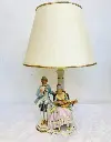 Antique 1920-40’s rare German porcelain figurine lamp 40cm