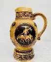 Antique 1920-40’s German ceramic handmade stein jug ! 24x18cm
