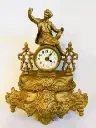 Antique 1800’s Victorian gold clock with Alarm! Recently serviced fully working! 32x28cm