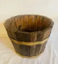 Antiques Cyprus Wooden Handmade Pot! (restored) 27x20cm