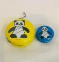 Pair Of Antique Style Collectible Handmade Metal Yoyo Panda Toys! 6x3cm