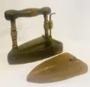 Antique Rare Large Solid Bronze Clothes Iron ! With Cast Iron Heat Piece! 21x19x10