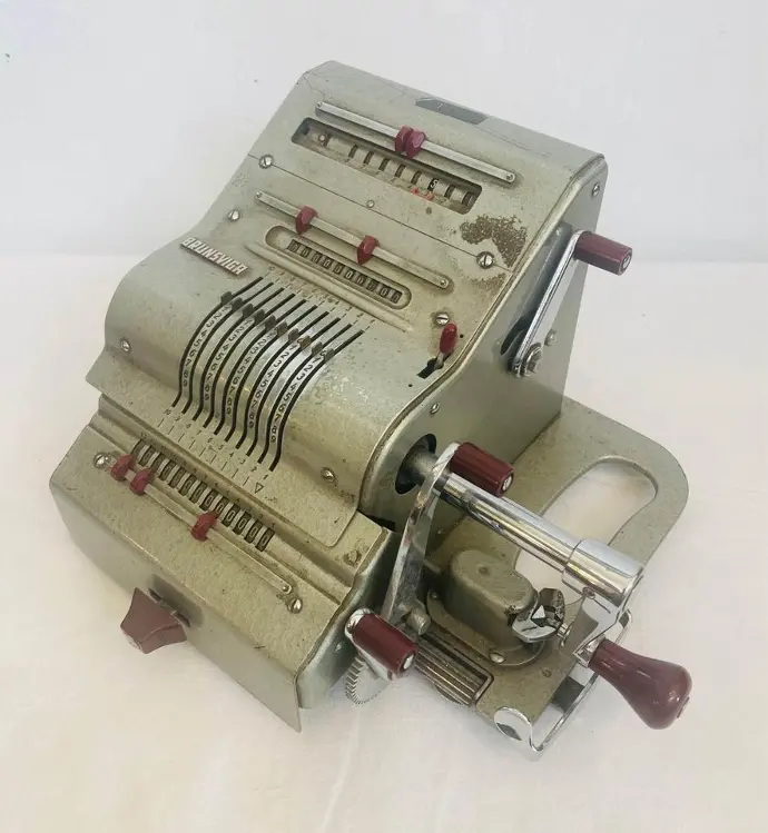 Antique German Metal Cast Iron BRUNSVIGA Adding Machine/Calculator! 30x23x18cm