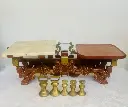 Antique rare 1800’s German cast iron scale with brass weights!