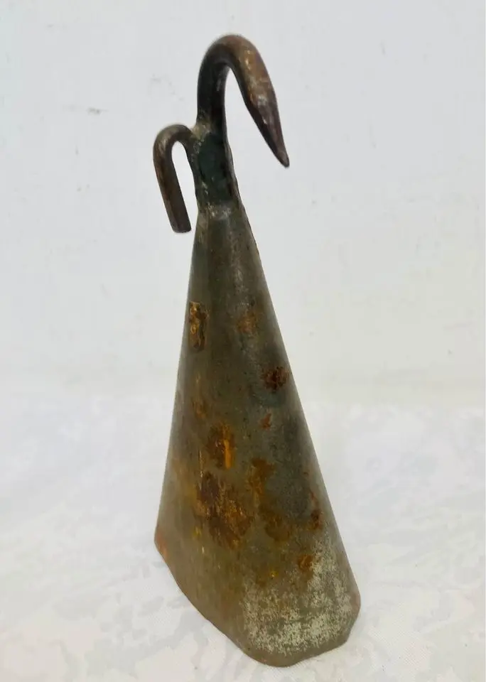 Large antique metal church candle snuffer! 17x9x5cm