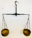 Antique original handmade Metal & Brass merchant balance scale! 50x43x12cm