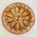 Large handmade beautiful deep ceramic/clay plate! 25x9cm