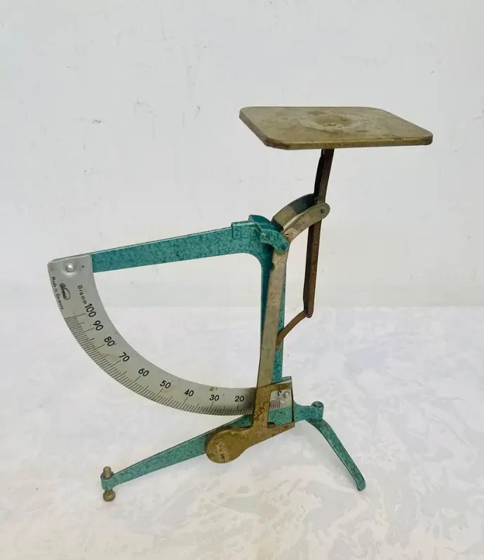 Antique rare 1940’s German metal pendulum letter scale ! 18x13x8cm