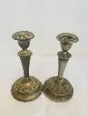 Antique silver plated candle holders! 19x10cm