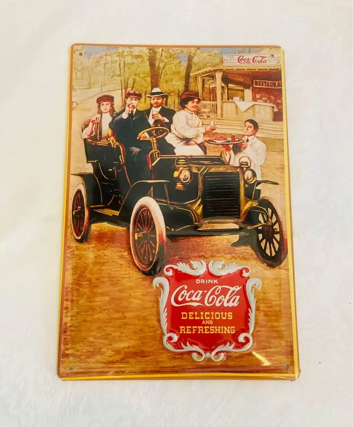 Collectible original 1997 rare coca cola tin sign! 30x20cm
