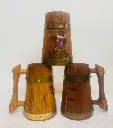 Antique 1920-40’s German Wooden & Brass beer stein! 16x15cm