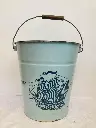 Large antique 1940-50’s German enameled bucket with Wooden & Metal handle! 29x30cm handle 45cm