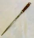Antique metal & wooden Solingen Germany knife sharpener! 38x3cm