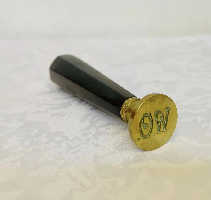 Antique rare 1940’s Brass & Bakelite Stamp! 10x2cm