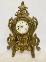 Vintage Solid Bronze Mechanical Table Clock. Working. 29x19x8cm 1.8kg
