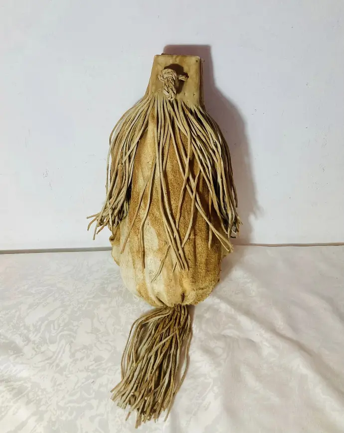 Old traditional Cyprus shepherd food bag! 40x20cm great condition!