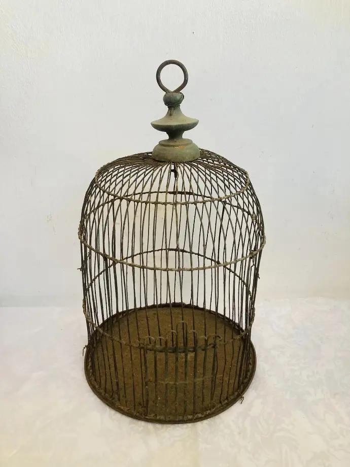 Antique Original 1800’s Metal Birdcage. 35x24cm