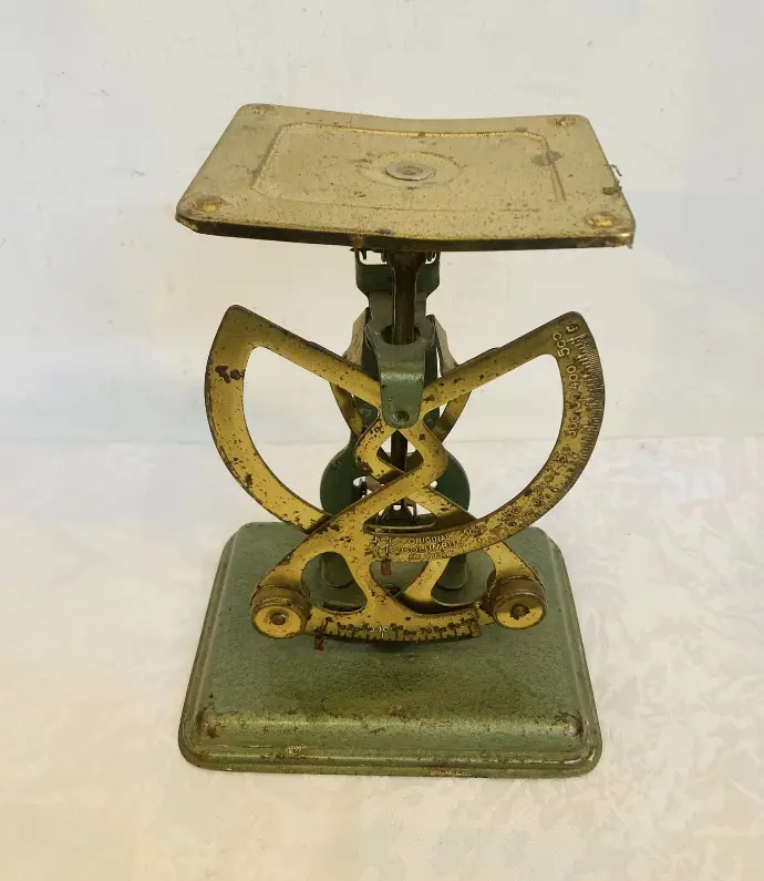 Antique Rare Columbus German Bikateral double pendulum letter scale. Working. 22x12x15cm