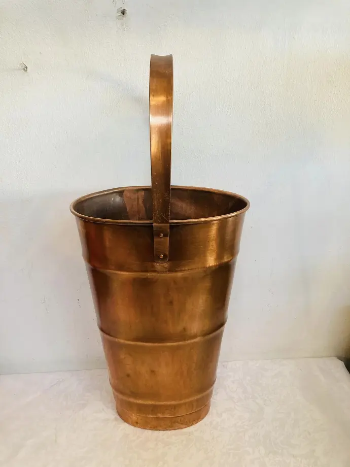 Antique large copper vase/umbrella stand. (Cleaned) 60x21x28cm