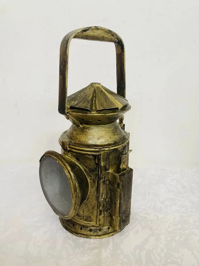 Antique rare Dated 1944 Birmingham oil Lantern (restored) 30x15x15cm.
