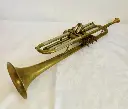 Antique rare German Lindberg brass Trumpet 54x16cm