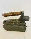 Antique rare 1800’s coal iron with chimney. (Restored) 23x18x9cm.