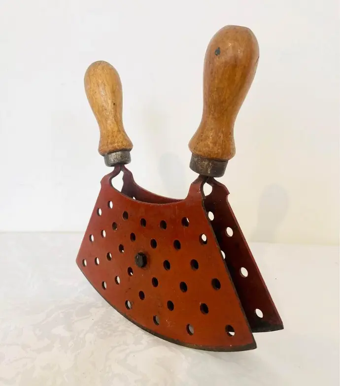 Antique rare double sided kitchen cutting knife tool (restored)