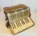Antique 1920’s German Accordion. Basic test working. 38x35x22cm