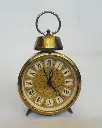 An antique 1940-50’s Rare Brass Ruhla Mechanical German Alarm Clock. Fully Working 14x8x5cm.