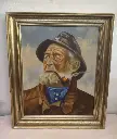 Large Antique Original Oil Painting (signed) 60x51cm
