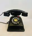 Antique 1938 rare Metal Belgium telephone. 25x17x17cm