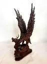 Antique Hand Carved Wooden Eagle Statue. 39x18x15cm.