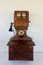 Antique Original 1910-20’s First Models Large Wooden Telephone. The Williams USA. 87x45x37cm