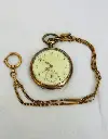 Antique 1800’s silver 800 French mechanical pocket watch 15 Rubies working. 7cm